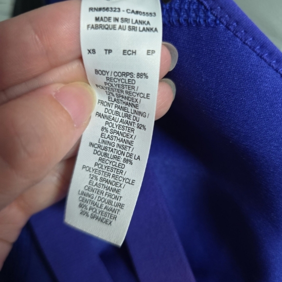 Nike impact compression‎ blue black sports bra high support NWT CD7139-432 xs - Picture 8 of 9